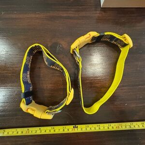 2 Notre dame university dog collars. One medium one large.